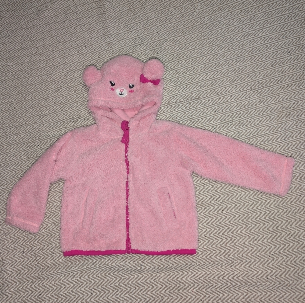 🎀$5 Wonderkids Fuzzy Pink Hoodie with Ears